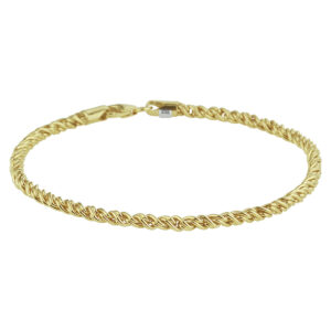armband draadschakel 2,8 mm 19 cm Silgold (geel met zilverkern)