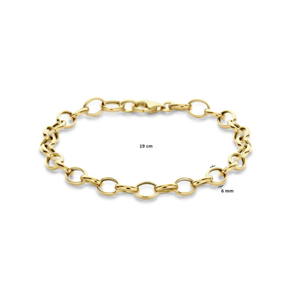 armband fantasie schakel 6,0 mm 19 cm 14K geelgoud - Afbeelding 3
