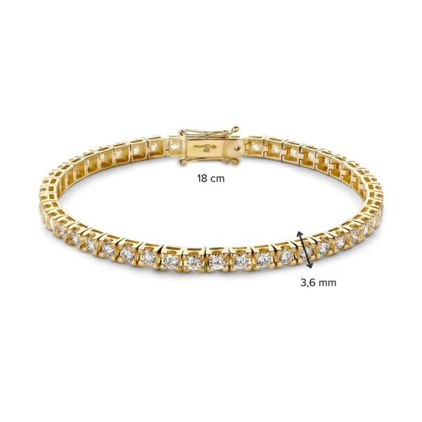 Armband geelgoud briljant 4.00 crt. - Afbeelding 2