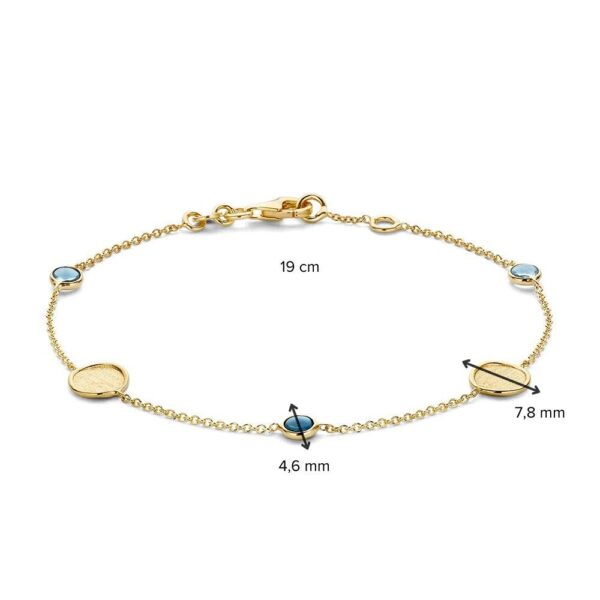 Armband geelgoud edelsteen - Afbeelding 2
