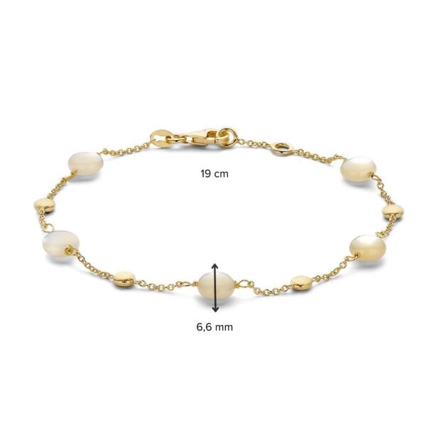 Armband geelgoud parelmoer - Afbeelding 2