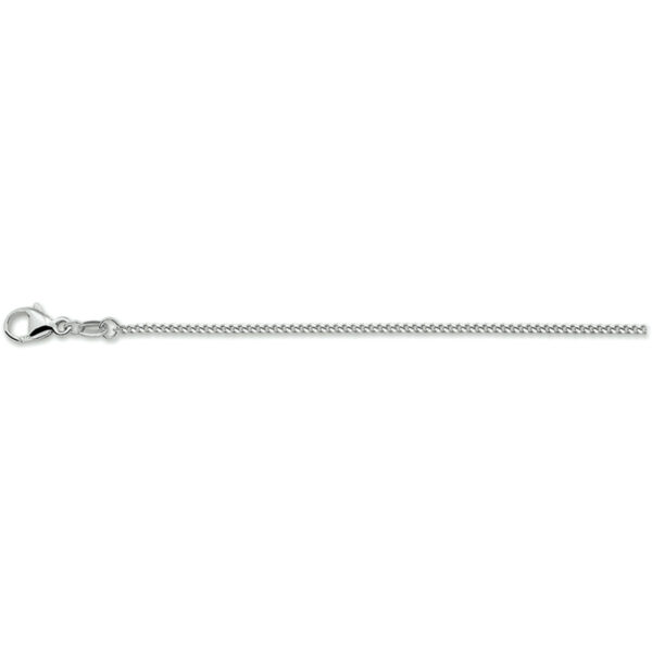 armband gourmette 4-zijdes geslepen 1,4 mm 19 + 2 cm (heren lengte) zilver gerhodineerd - Afbeelding 3