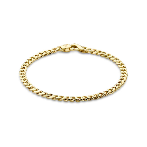armband gourmette 4,5 mm 19 cm 14K geelgoud