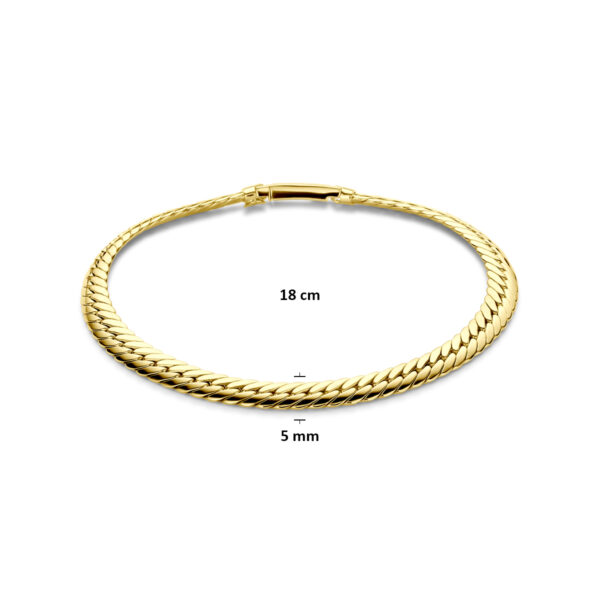 armband gourmette 5 mm 18 cm 14K geelgoud - Afbeelding 3