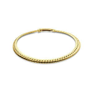 armband gourmette 5 mm 18 cm 14K geelgoud