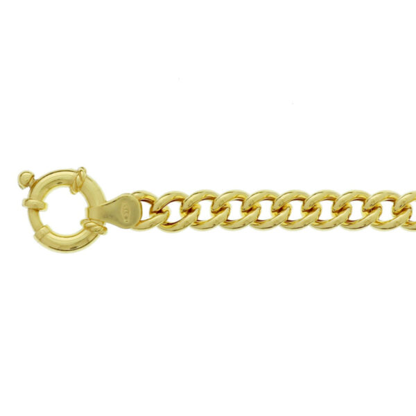 armband gourmette 5,5 mm 18,5 cm met groot springslot Silgold (geel met zilverkern) - Afbeelding 2