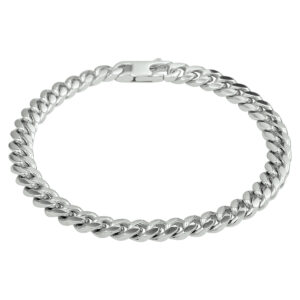 armband gourmette 6-zijdes geslepen 5,6 mm 19 cm zilver gerhodineerd