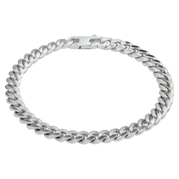 armband gourmette 6-zijdes geslepen 5,6 mm 19 cm zilver gerhodineerd