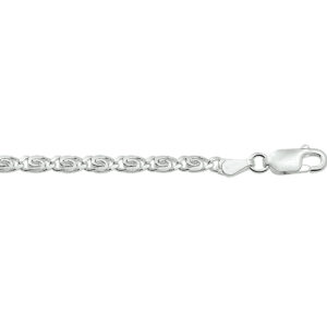 armband grieks 3,0 mm 18 cm zilver gerhodineerd