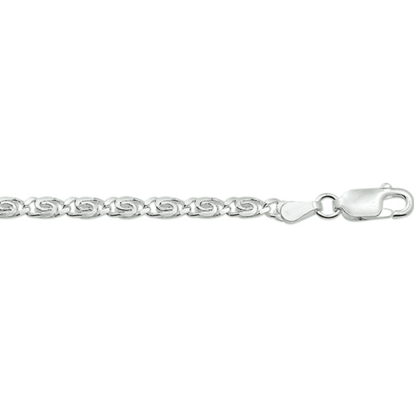 armband grieks 3,0 mm 18 cm zilver gerhodineerd