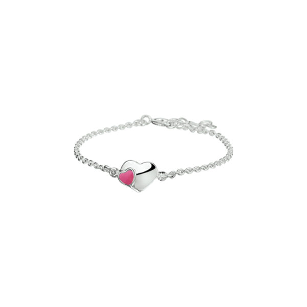 armband hart 13 + 2 cm zilver wit