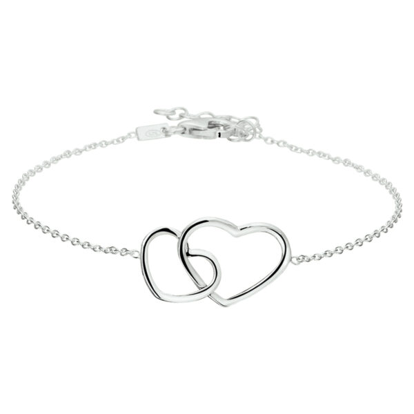 armband hart 16 + 3 cm zilver gerhodineerd
