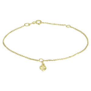 armband hart 16,5 - 18,5 cm 14K geelgoud