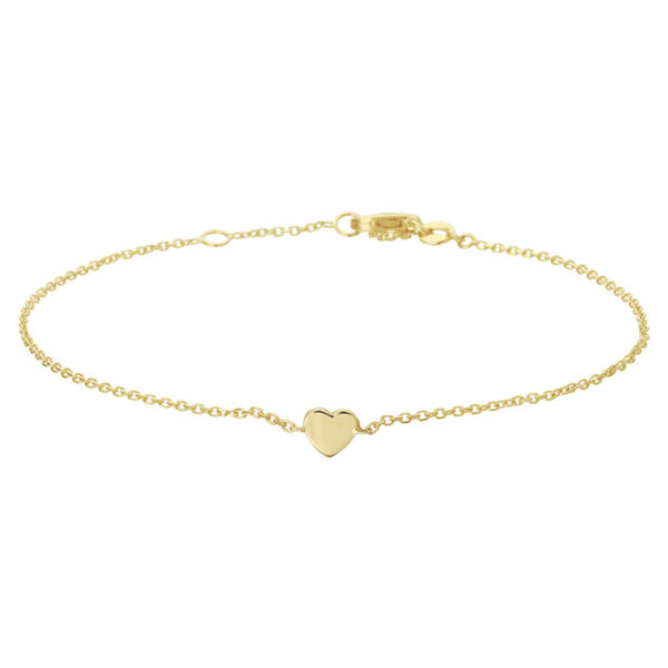armband hart 17 - 18,5 cm 14K geelgoud