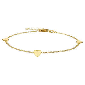 armband hart 17 - 18,5 cm 14K geelgoud