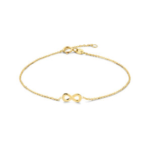 armband infinity 16,5 - 18,5 cm 14K geelgoud