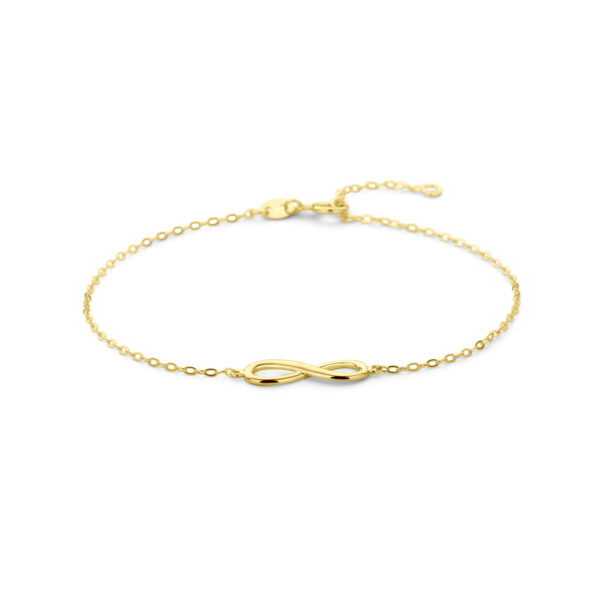 armband infinity 16,5 + 2 cm 14K geelgoud