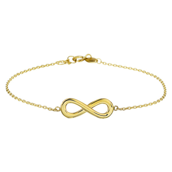 armband infinity 17.5 + 1 cm 14K geelgoud