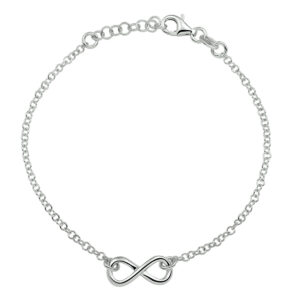 armband infinity 2,0 mm 17 + 2 cm zilver gerhodineerd