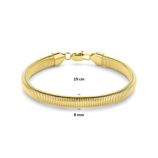 armband ion plating 8 mm 19 cm edelstaal - Afbeelding 3