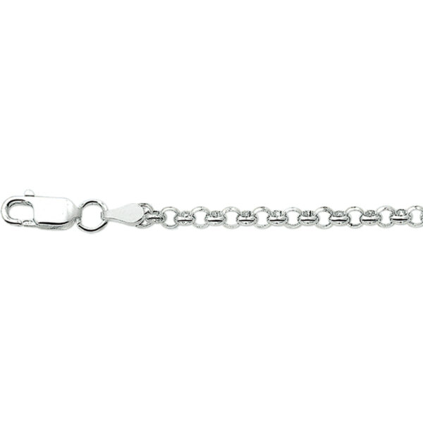 armband jasseron 3,5 mm 18 cm zilver gerhodineerd