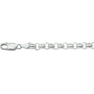 armband jasseron 4,5 mm 19 cm zilver gerhodineerd