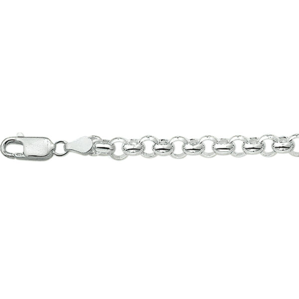 armband jasseron 4,5 mm 19 cm zilver gerhodineerd