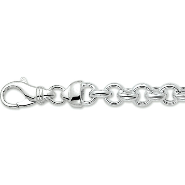 armband jasseron 6,5 mm 19 cm zilver gerhodineerd