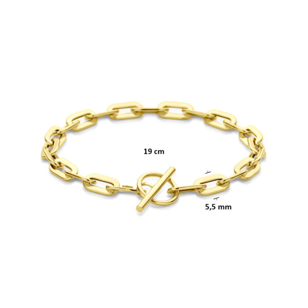 armband kapittelslot 5,5 mm 19 cm 14K geelgoud - Afbeelding 3