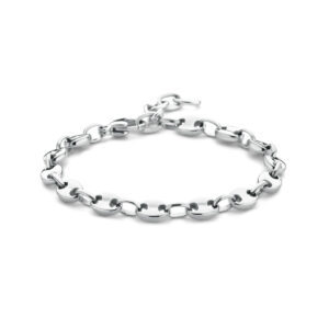 armband koffieboon 16 + 3 cm edelstaal