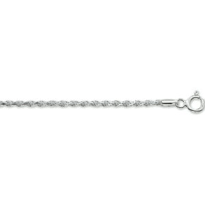 armband koord gediamanteerd 1,9 mm zilver gerhodineerd