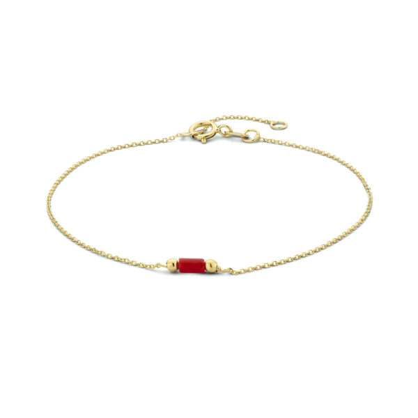 armband koraal 16 - 18 cm 14K geelgoud