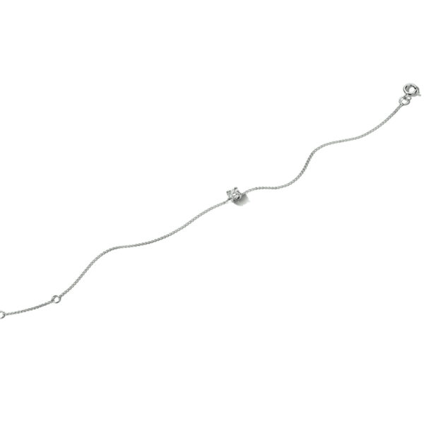 armband lab grown diamant 15,5 - 17,5 - 19,5 cm 0.25ct h si 14K witgoud met palladium
