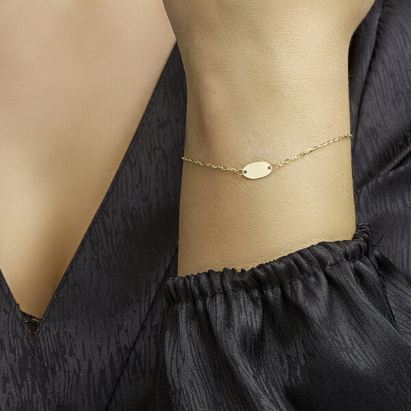 armband ovaal  17 - 19 cm 14K geelgoud - Afbeelding 2
