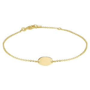 armband ovaal  17 - 19 cm 14K geelgoud