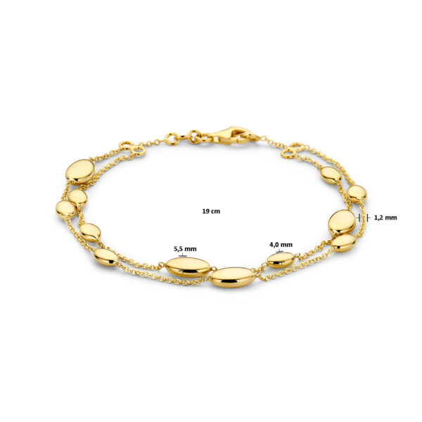 armband ovaal 19 cm 14K geelgoud - Afbeelding 3