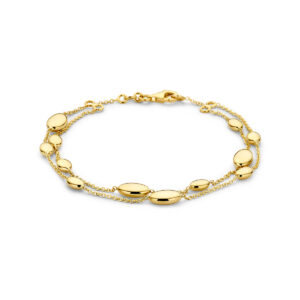 armband ovaal 19 cm 14K geelgoud