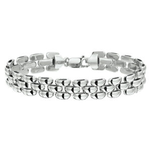armband panter 10 mm 19 cm zilver gerhodineerd