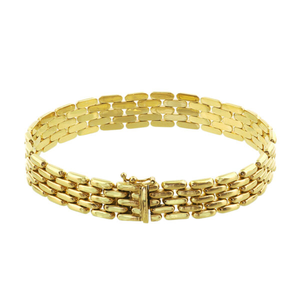 armband panter 10,5 mm 19 cm 14K geelgoud
