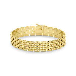 armband panter 11,3 mm 18 cm 14K geelgoud