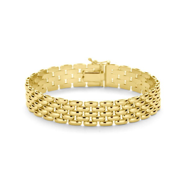 armband panter 11,3 mm 18 cm 14K geelgoud