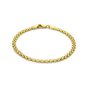 armband panter 3,5 mm 18 cm 14K geelgoud