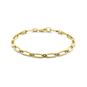 armband paperclip 5,0 mm 19 cm 14K geelgoud