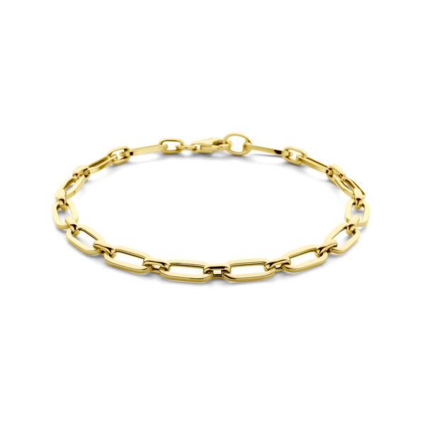 armband paperclip 5,0 mm 19 cm 14K geelgoud