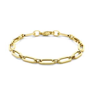 armband paperclip 6,0 mm 19 cm 14K geelgoud