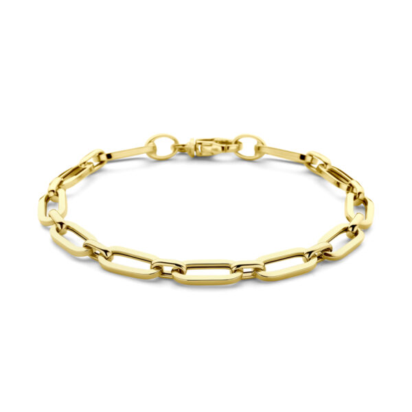 armband paperclip 6,0 mm 19 cm 14K geelgoud