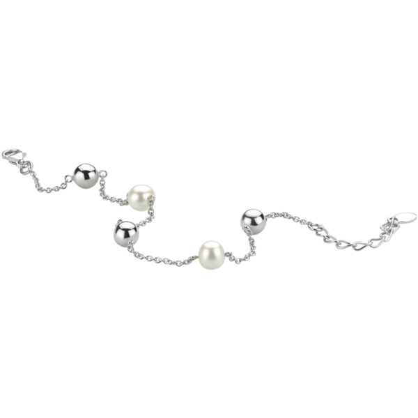 armband parel 16 + 3 cm zilver gerhodineerd - Afbeelding 3