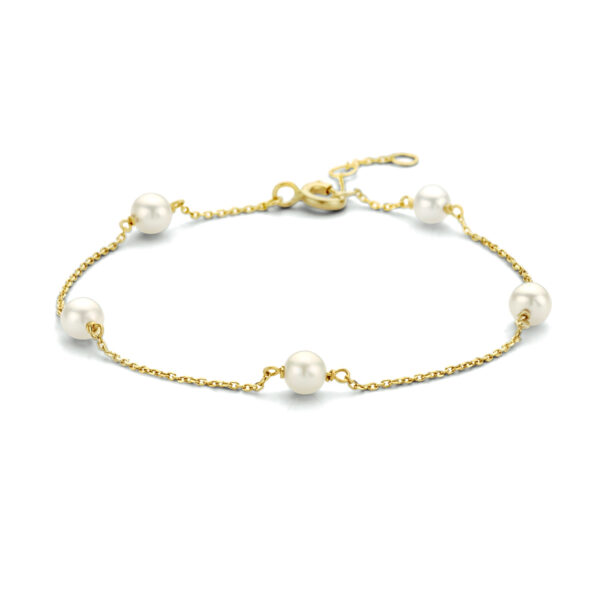 armband parel 16,5 - 17,5 - 18,5 cm 14K geelgoud