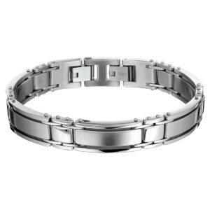 armband poli/mat 11 mm 21 cm edelstaal