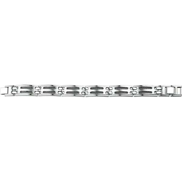 armband poli/mat 21 cm edelstaal - Afbeelding 2